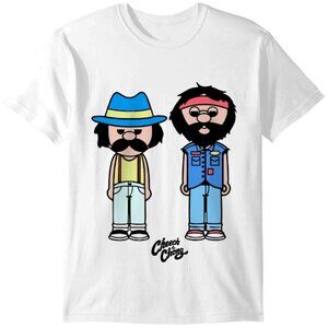 Cheech And Chong Little Cartoon Characters Graphic Funny T-Shirt Movie Fan Tee